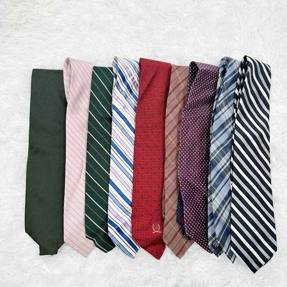 9 Mens Neckties-Tommy Hilfiger, Banana Republic, Calvin Klein